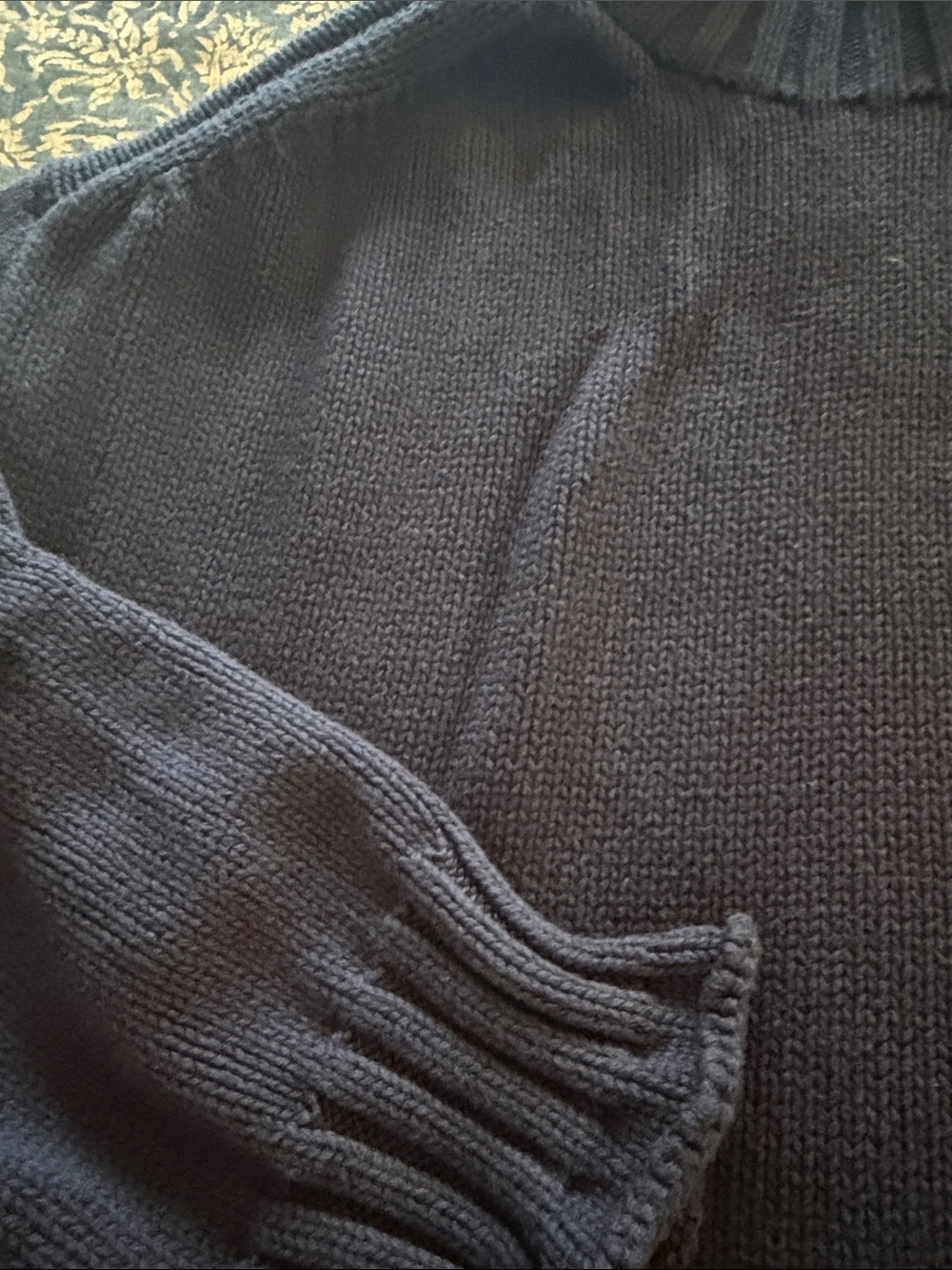 J. Crew Navy Rollneck Sweater size L - Picture 4 of 5